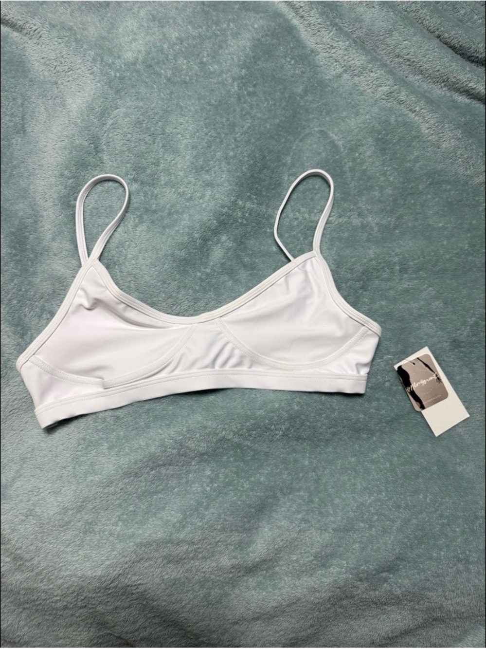 Free People White Minimal Bralette